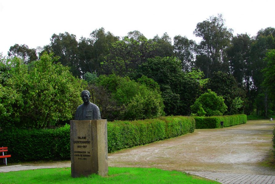 Termas de Monfortinho - Busto de Dr. Jorge Gardete na alameda termal