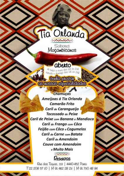 Restaurante Tia Orlanda Sabores Moçambicanos